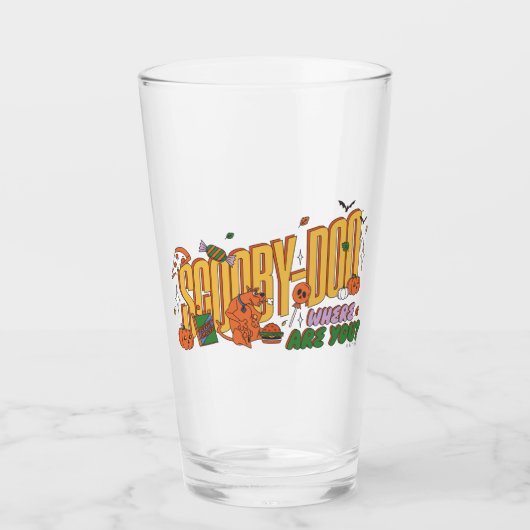 Scooby-Doo Halloween Snack Logo Glas (Voorkant)