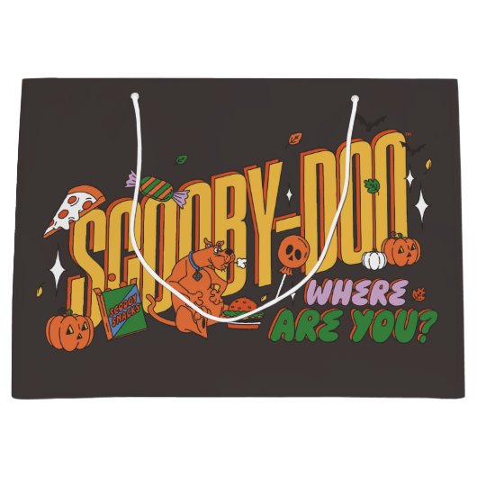 Scooby-Doo Halloween Snack Logo Groot Cadeauzakje (Voorkant)