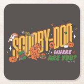Scooby-Doo Halloween Snack Logo Kartonnen Onderzetters (Voorkant)