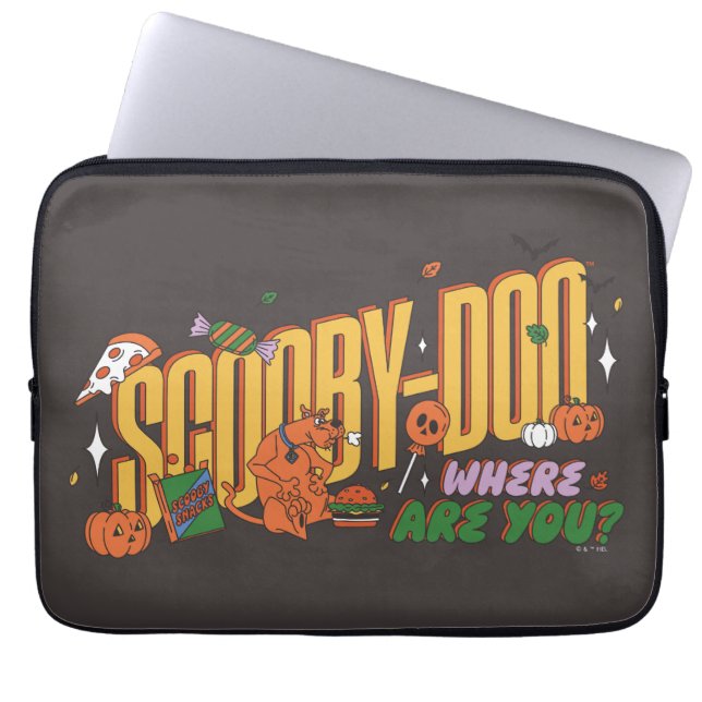 Scooby-Doo Halloween Snack Logo Laptop Sleeve (Voorkant)