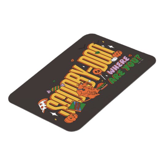 Scooby-Doo Halloween Snack Logo Magneet (Linkerzijde)