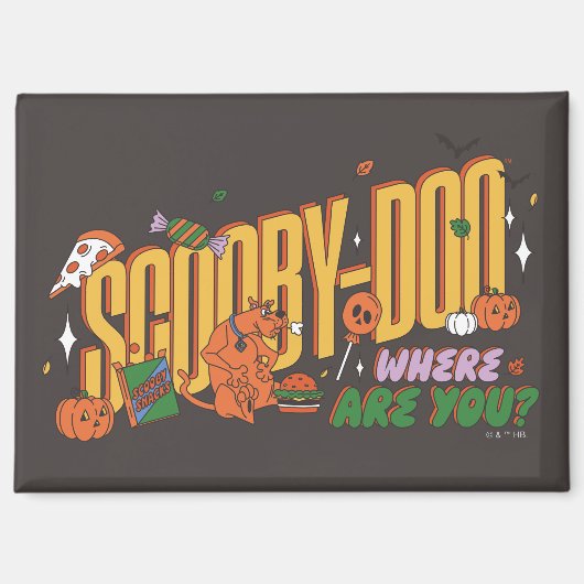 Scooby-Doo Halloween Snack Logo Magneet (Voorkant)