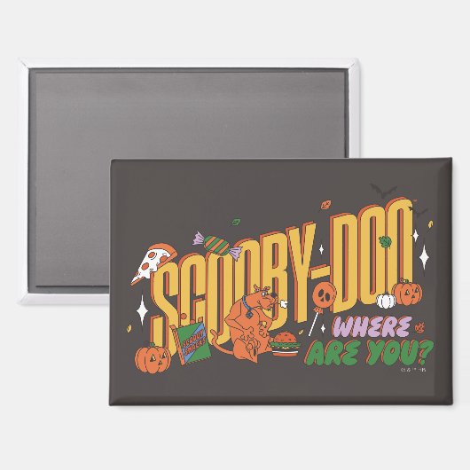 Scooby-Doo Halloween Snack Logo Magneet (Voorkant / Achterkant)