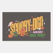 Scooby-Doo Halloween Snack Logo Rechthoekige Sticker (Voorkant)