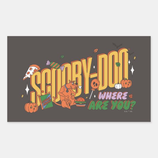 Scooby-Doo Halloween Snack Logo Rechthoekige Sticker (Voorkant)