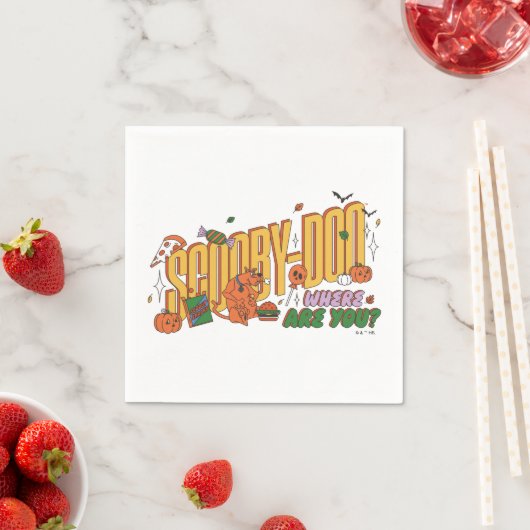 Scooby-Doo Halloween Snack Logo Servet (Insitu)