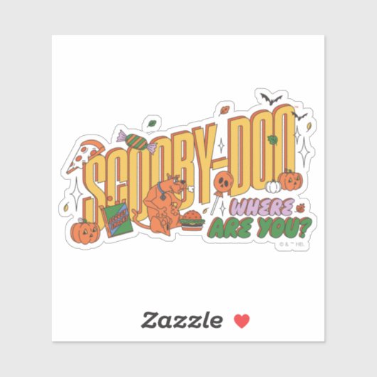 Scooby-Doo Halloween Snack Logo Sticker (Vel)