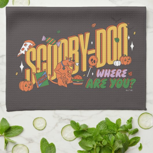 Scooby-Doo Halloween Snack Logo Theedoek (Gevouwen)