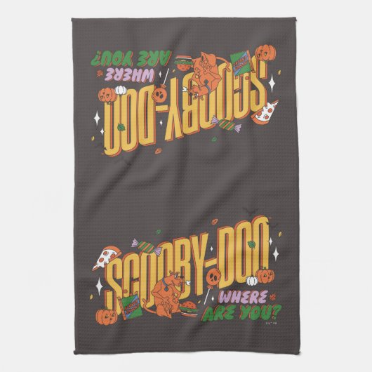 Scooby-Doo Halloween Snack Logo Theedoek (Verticaal)