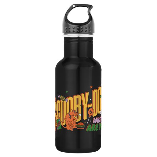 Scooby-Doo Halloween Snoep Logo Waterfles (Voorkant)