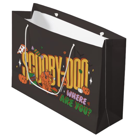 Scooby-Doo Halloween-snorlogo Groot Cadeauzakje (Voorkant Gekanteld)