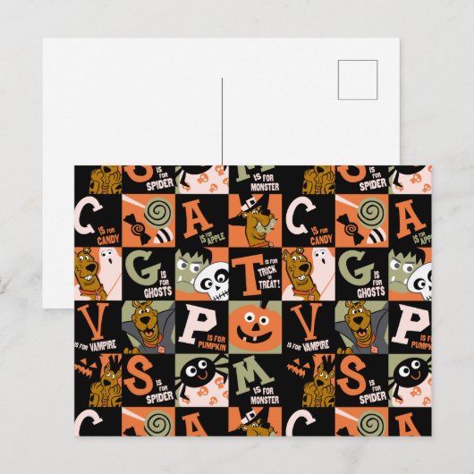 Scooby-Doo | Halloweenpatroon Briefkaart (Voorkant / Achterkant)