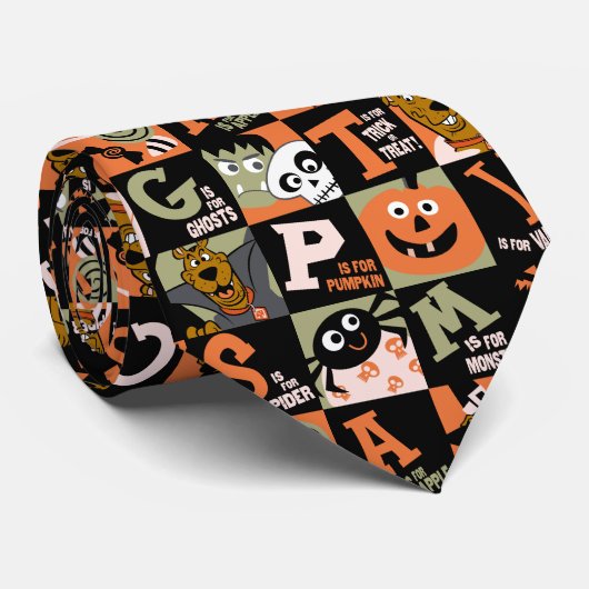 Scooby-Doo | Halloweenpatroon Stropdas (Opgerold)