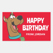 Scooby-Doo Happy Face | Gefeliciteerd Rechthoekige Sticker (Voorkant)