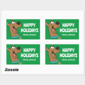 Scooby-Doo Happy Face | Gepersonaliseerd Rechthoekige Sticker (Vel)