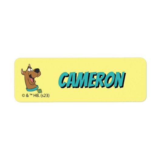 Scooby-Doo Happy Face Kinderen Etiket (Voorkant)