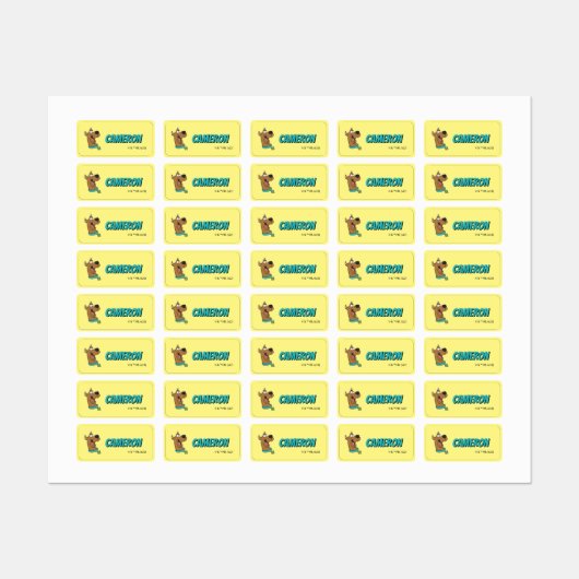 Scooby-Doo Happy Face Labels (Vel)