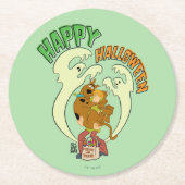 Scooby-Doo | Happy Halloween Ronde Kartonnen Onderzetter (Voorkant)