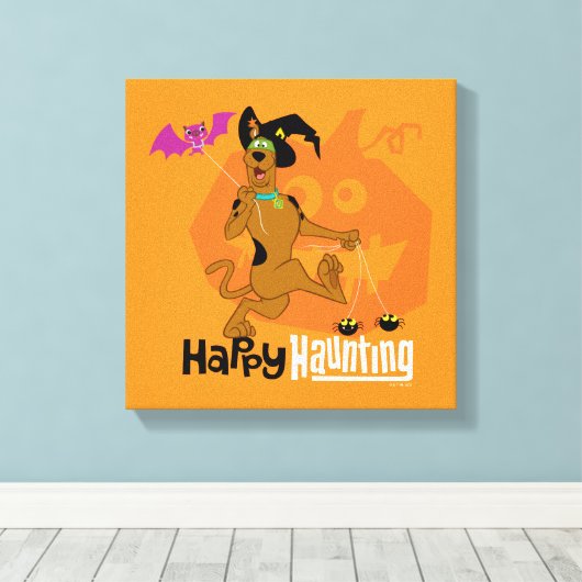 Scooby-Doo | Happy Haunting Canvas Afdruk (Insitu (Houten vloer))