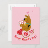 Scooby-Doo - Happy Hearts Day Feestdagenkaart (Voorkant / Achterkant)