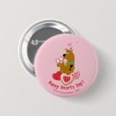 Scooby-Doo - Happy Hearts Day Ronde Button 5,7 Cm (Voorkant /achterkant)