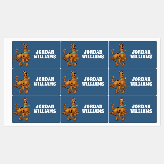 Scooby-Doo Happy Walk | Jouw namen toevoegen Labels (Vel)