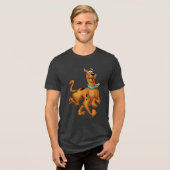 Scooby-Doo Happy Walk Tri-Blend Shirt (Voorkant volledig)