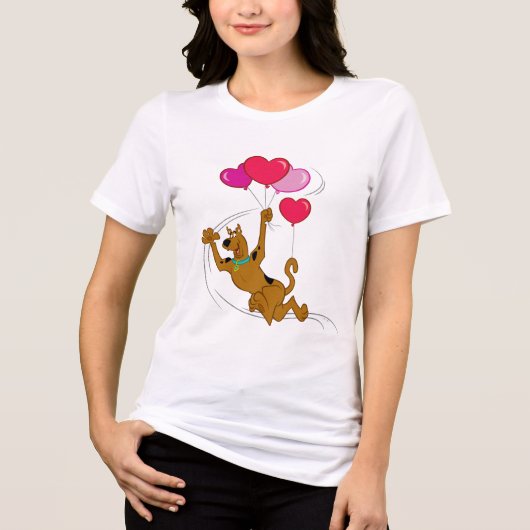 Scooby Doo - Heart-ballonnen Tri-Blend Shirt (Voorkant)