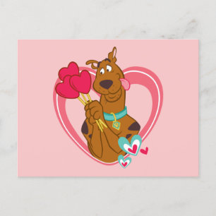 Scooby-Doo Holding Heart Lolipops Feestdagenkaart