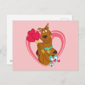 Scooby-Doo Holding Heart Lolipops Feestdagenkaart (Voorkant / Achterkant)