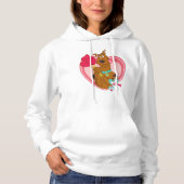 Scooby-Doo Holding Heart Lolipops Hoodie (Voorkant)