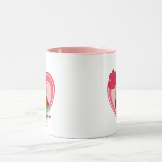 Scooby-Doo Holding Heart Lolipops Mok (Midden)