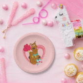 Scooby-Doo Holding Heart Lolipops Papieren Bordje (Feest)