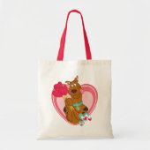 Scooby-Doo Holding Heart Lolipops Tote Bag (Voorkant)