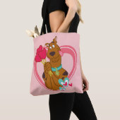 Scooby-Doo Holding Heart Lolipops Tote Bag (Dichtbij)