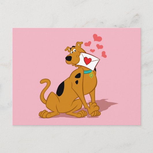 Scooby-Doo - Holding Valentijn Envelope Feestdagenkaart (Voorkant)
