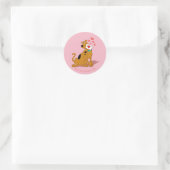Scooby-Doo - Holding Valentijn Envelope Ronde Sticker (Tas)