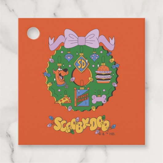 Scooby-Doo Holiday Snack Krans Graphic Bedankjes Labels (Voorkant)