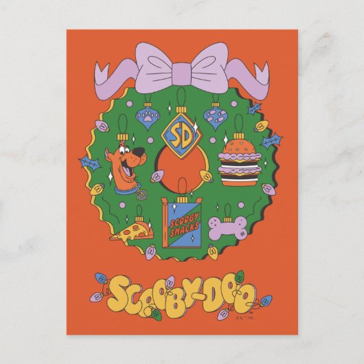 Scooby-Doo Holiday Snack Krans Graphic Feestdagenkaart (Voorkant)