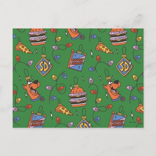 Scooby-Doo Holiday Snack Lights Pattern Briefkaart (Voorkant)