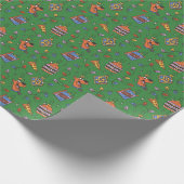 Scooby-Doo Holiday Snack Lights Pattern Cadeaupapier (Hoek)