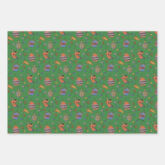 Scooby-Doo Holiday Snack Lights Pattern Inpakpapier Vel (Voorkant 3)