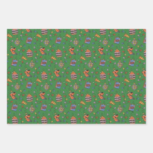 Scooby-Doo Holiday Snack Lights Pattern Inpakpapier Vel (Voorkant 2)