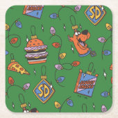 Scooby-Doo Holiday Snack Lights Pattern Kartonnen Onderzetters (Voorkant)