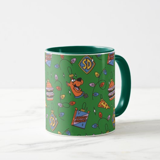 Scooby-Doo Holiday Snack Lights Pattern Mok (Voorkant rechts)