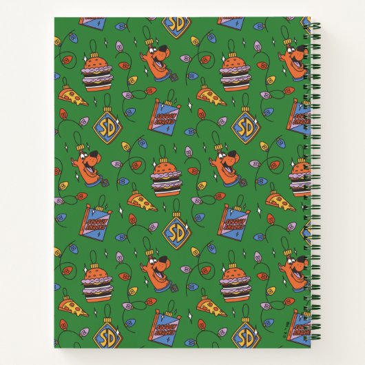 Scooby-Doo Holiday Snack Lights Pattern Notitieboek (Achterkant)