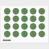 Scooby-Doo Holiday Snack Lights Pattern Ronde Sticker (Vel)