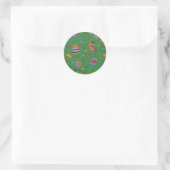 Scooby-Doo Holiday Snack Lights Pattern Ronde Sticker (Tas)
