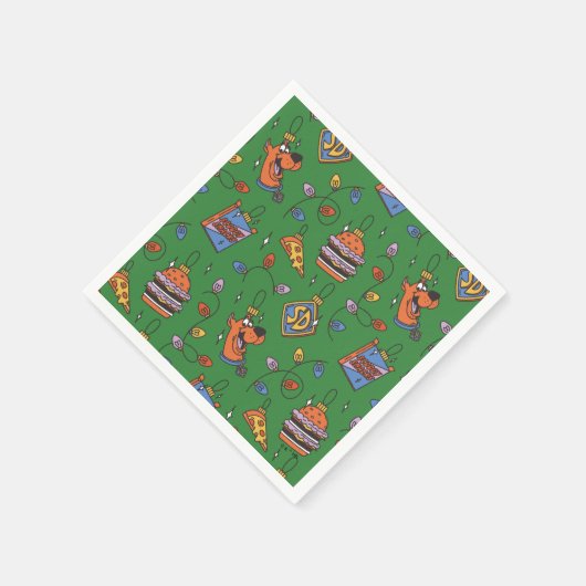 Scooby-Doo Holiday Snack Lights Pattern Servet (Hoek)