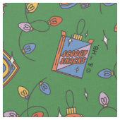 Scooby-Doo Holiday Snack Lights Pattern Stof (Close Up)